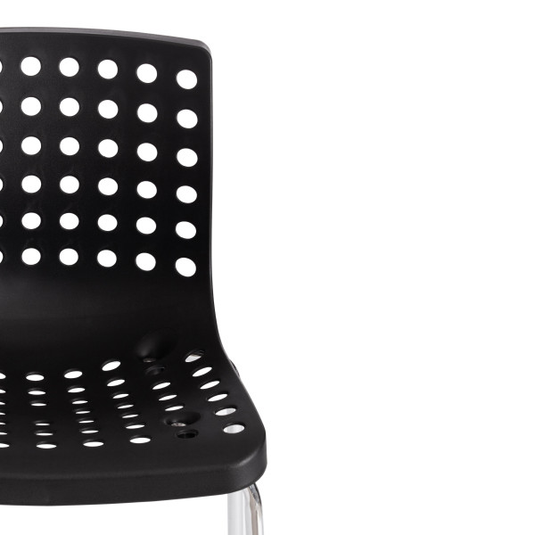 Стул SKALBERG (mod. C-084-A) металл/пластик, 46 х 56 х 79 см, Black (черный) / Chrome (хром) фото № 6