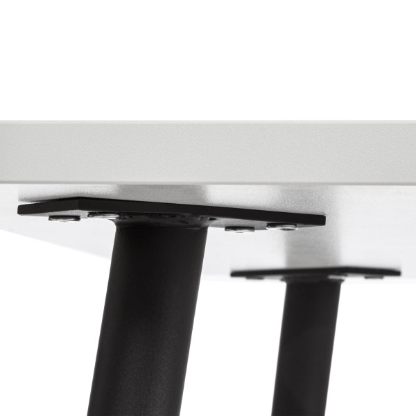 Стол PLUTO ЛДСП/металл, 120x80x77 см, Белый/Черный фото № 5