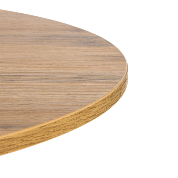 Стол URANUS ЛДСП/металл, 90x90x77 см, Дуб вотан/Черный фото № 3