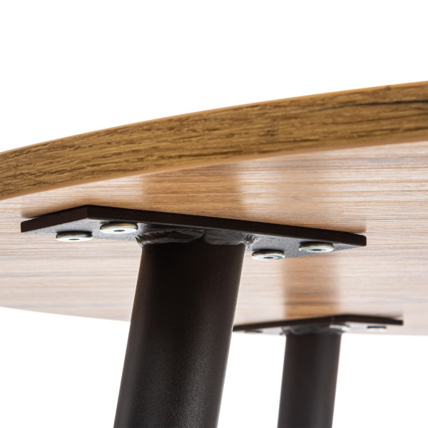 Стол URANUS ЛДСП/металл, 90x90x77 см, Дуб вотан/Черный фото № 5