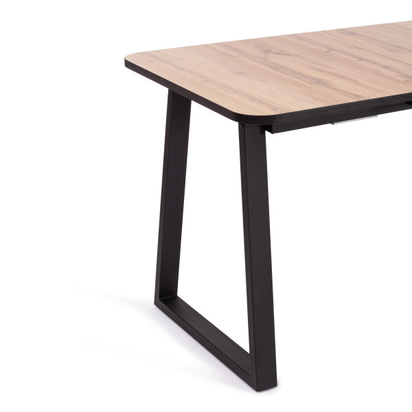 Стол MALTIDO ЛДСП/HPL/металл, 130 х 75+30 х 75 см, Дуб Вотан/чёрный фото № 8