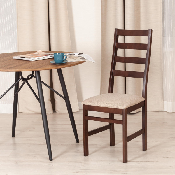 Стул ROSARIO Многослойная фанера, 39 х 39 х 99 см, Cappuchino, ткань бежевая (Ford William 7) фото № 9