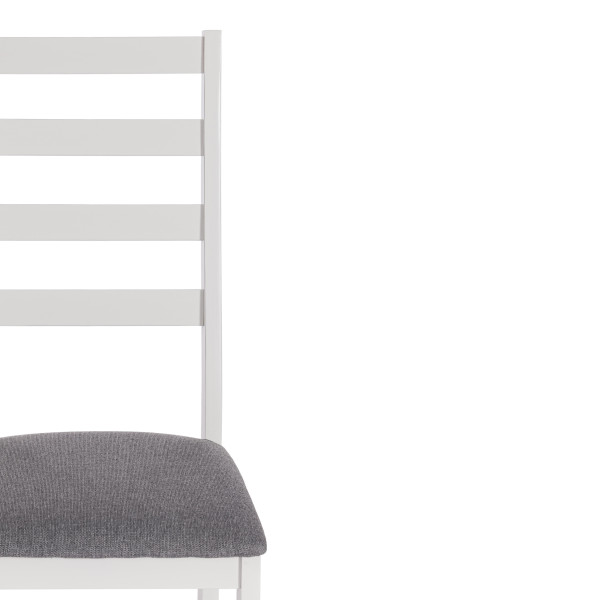 Стул ROSARIO Многослойная фанера, 39 х 39 х 99 см, white, ткань тёмно-серая (150) фото № 6