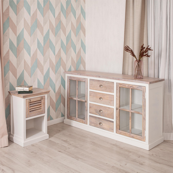 Комод Secret De Maison RIVIERA ( mod.095 ) дерево манго, 175х45х88 см, Antique white/white wash фото № 7