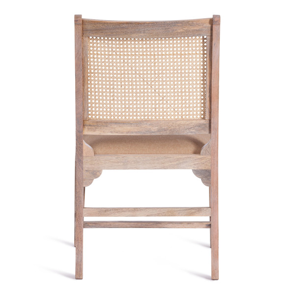 Кресло Secret De Maison RIVIERA (mod.2373) дерево манго/ткань/тростник, 55х45х95 см, white wash/натуральный фото № 4