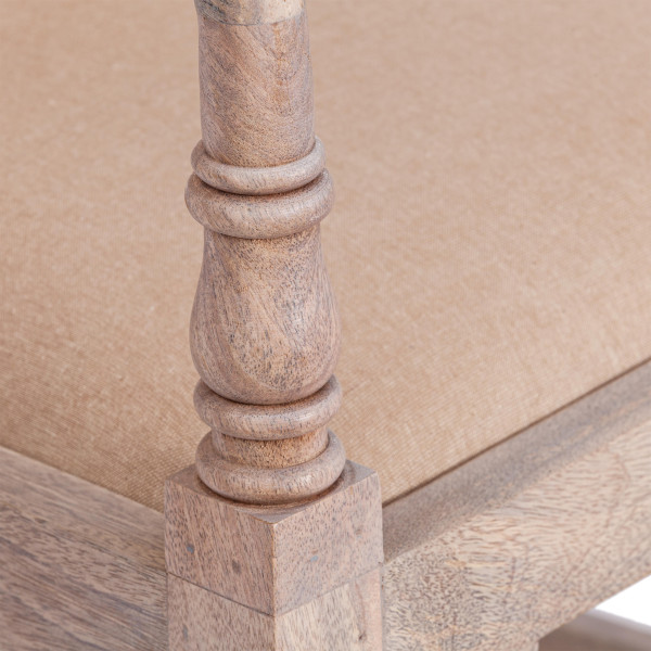 Кресло Secret De Maison RIVIERA (mod.2373) дерево манго/ткань/тростник, 55х45х95 см, white wash/натуральный фото № 7