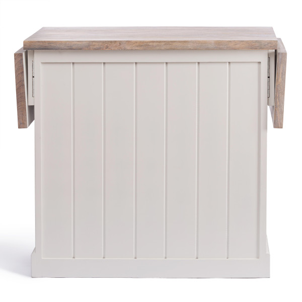 Кухонный остров Secret De Maison RIVIERA ( mod.2328N ) дерево манго, 100х80х95 см, Antique white/white wash фото № 5