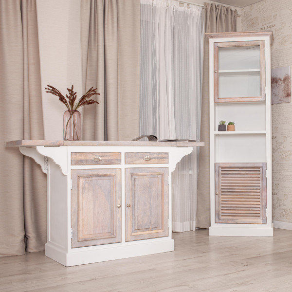 Кухонный остров Secret De Maison RIVIERA ( mod.2328N ) дерево манго, 100х80х95 см, Antique white/white wash фото № 10