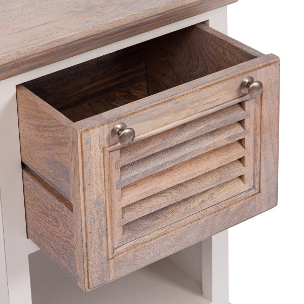 Тумба Secret De Maison RIVIERA ( mod.NSD-001) дерево манго, 50x40x70 см, Antique white/white wash фото № 6