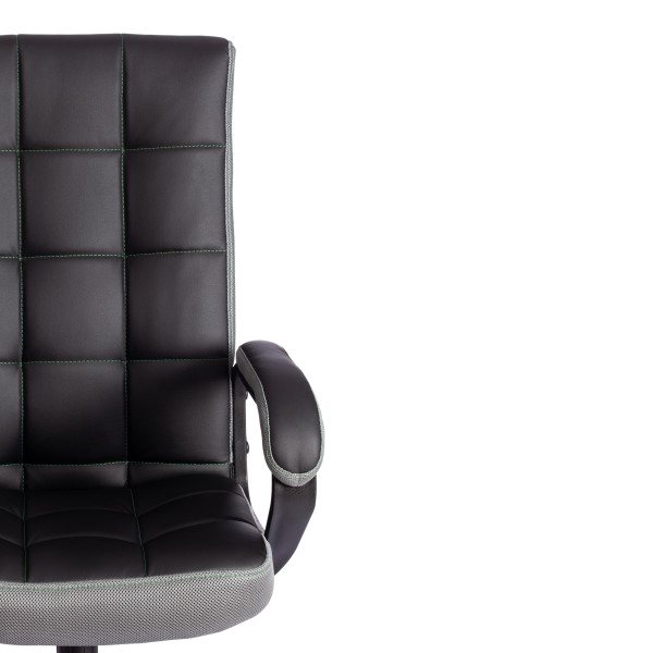 Кресло TRENDY (22) кож/зам/ткань, черный/серый, 36-6/12 фото № 6