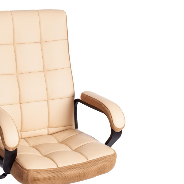Кресло TRENDY (22) кож/зам/ткань, бежевый/бронзовый, 36-34/21 фото № 11
