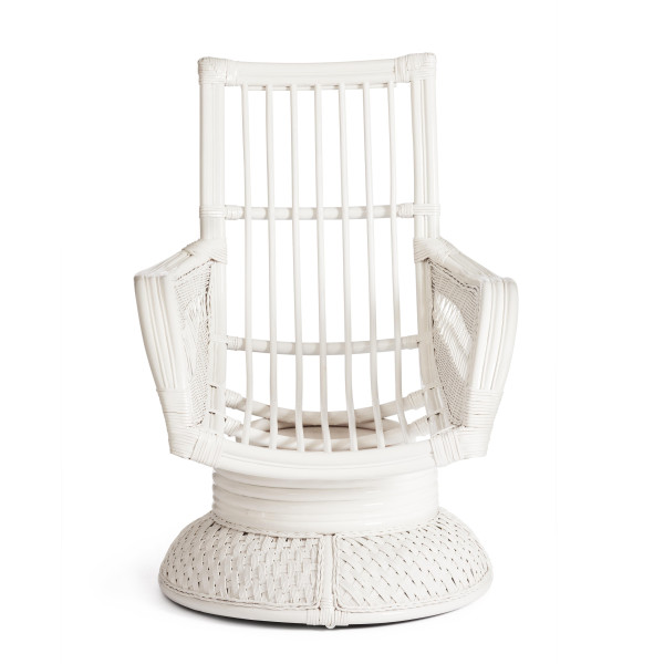 Кресло-качалка из ротанга «Андреа релакс медиум» (Andrea relax medium) + Подушка (TCH White) фото № 8