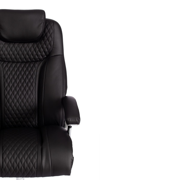 Кресло Trust (max) кож/зам, черный/черный стеганный/черный, 36-6/36-6/36-6/06 фото № 6