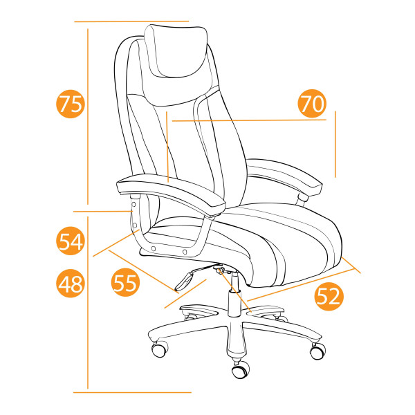 Кресло Trust (max) кож/зам, черный/черный стеганный/черный, 36-6/36-6/36-6/06 фото № 18