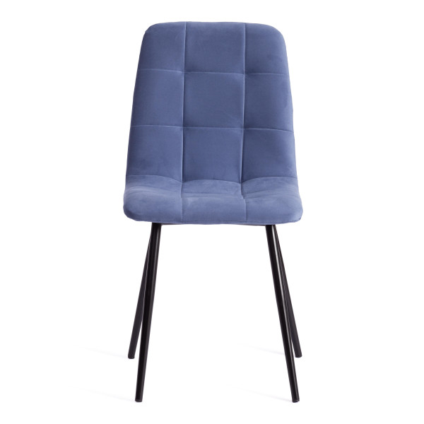 Стул CHILLY MAX  Велюр/металл , 45 х 54 х 90 см , серо-голубой/черный фото № 5