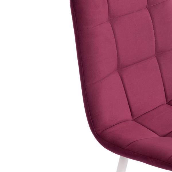 Стул CHILLY MAX  Велюр/металл , 45 х 54 х 90 см , тёмная фуксия/белый фото № 9