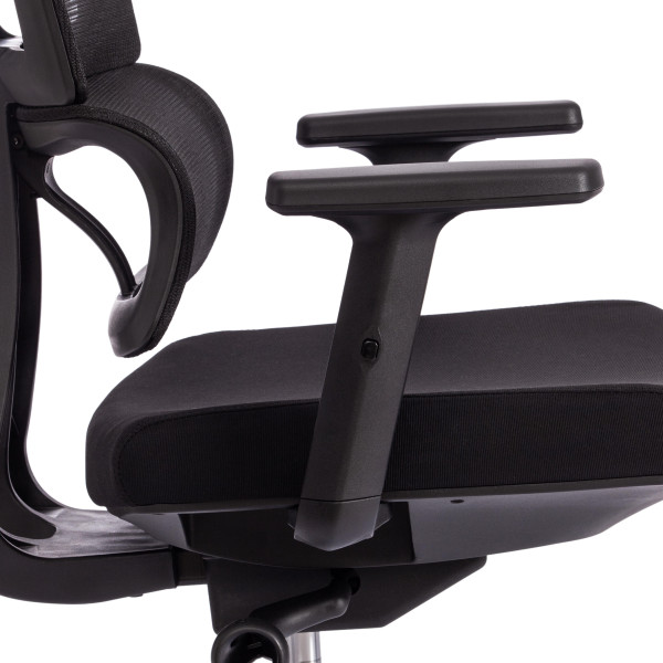 Кресло MESH-11HR ткань/сетка, черный фото № 14