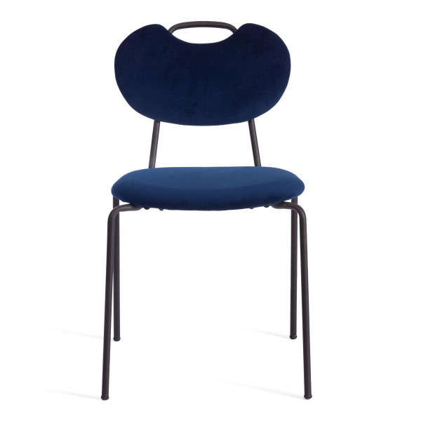 Стул DANTON  (mod. 0139223) металл/ткань, 47х56,5х79 см, темно-синий S108 (117 DARK BLUE)/черный фото № 5