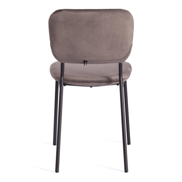 Стул CAROL (mod. UC06) металл, вельвет, 45 х 56 х 82 см, Light grey (светло-серый) HLR24 / черный фото № 4