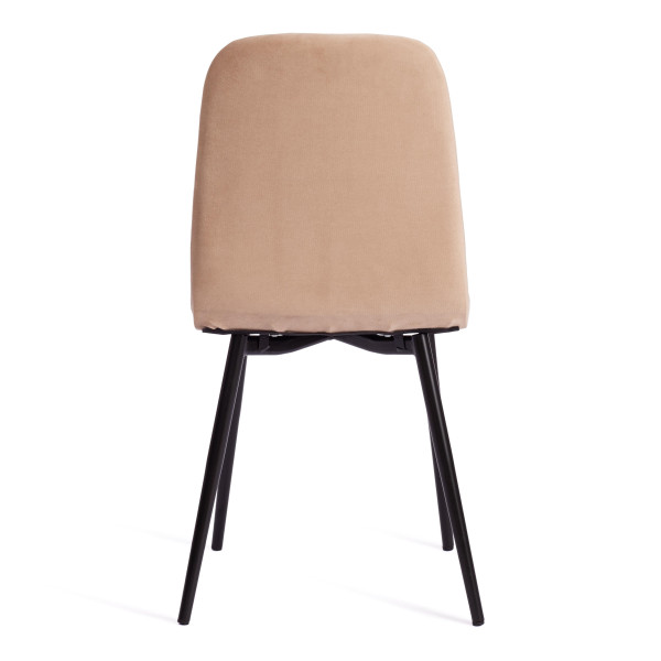 Стул ARC  Велюр/металл , 46 х 52 х 88 см, бежевый/черный фото № 4