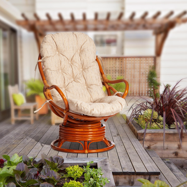 Кресло вращающееся "FLORES" 5005 /без подушки/ Cognac (коньяк) фото № 9