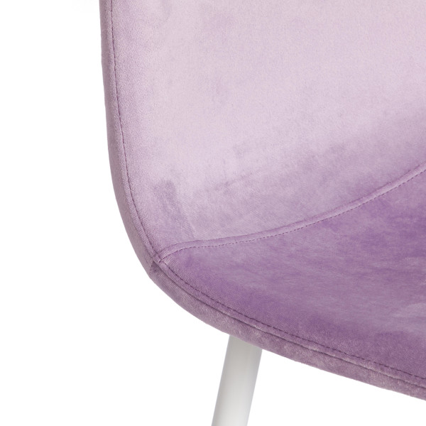 Стул BREEZE (mod. 4724) вельвет/металл, 44 х 53 х 87 см, Light lavander (светло-лавандовый) HLR26 / белый фото № 7