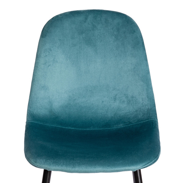 Стул BREEZE (mod. 4724) вельвет/металл, 44 х 53 х 87 см, Light pale green (тёмно-бирюзовый ) HLR60 / черный фото № 6