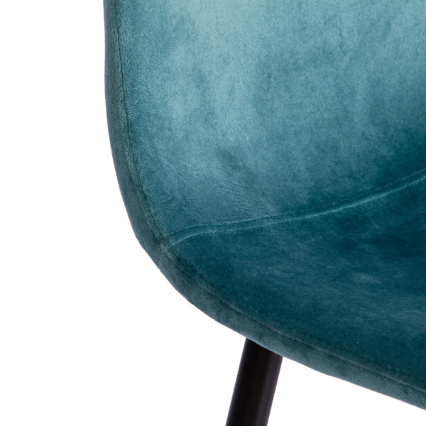 Стул BREEZE (mod. 4724) вельвет/металл, 44 х 53 х 87 см, Light pale green (тёмно-бирюзовый ) HLR60 / черный фото № 7