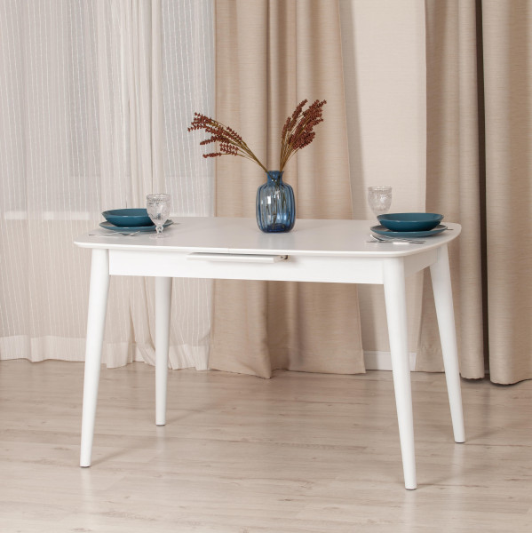 Стол-автомат RAMBO (mod. 1193) МДФ/пластик,  130+30 x 80 x 75 см, white (белый) фото № 12