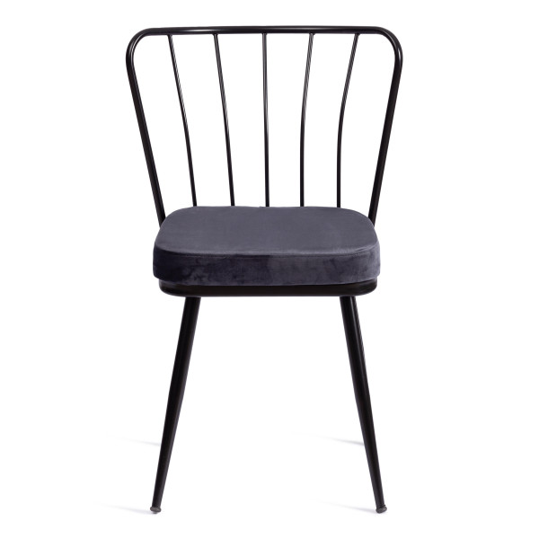 Стул YANIS (mod. 182) металл/вельвет,  42.5 х 50.5 х 82.5 см, black (чёрный) BF-16 фото № 5