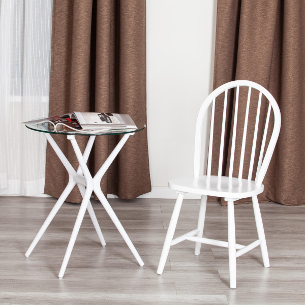 Стул AVERY (mod. 1101) дерево гевея, 45,5х50х94см, White фото № 9