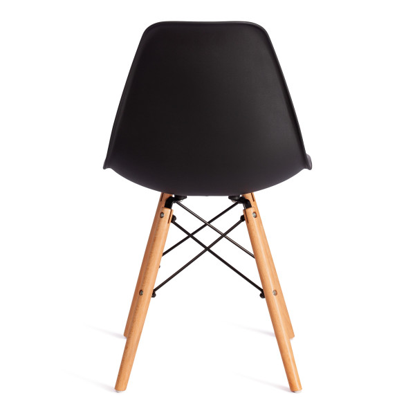 Стул CINDY (EAMES) (mod. 1801) дерево бук/металл/сиденье пластик, 45x51x82 см, Black (черный) фото № 4