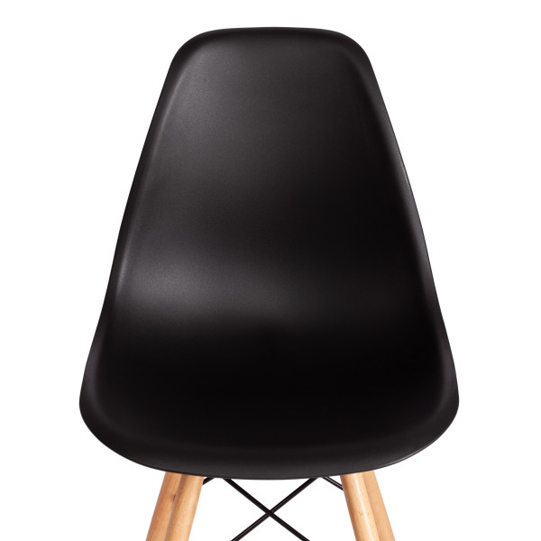 Стул CINDY (EAMES) (mod. 1801) дерево бук/металл/сиденье пластик, 45x51x82 см, Black (черный) фото № 6