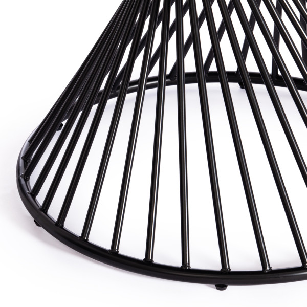 Стол BERTOIA (mod. GT21) металл/стекло, 120 х 120 х 75 см, Black (черный) фото № 4