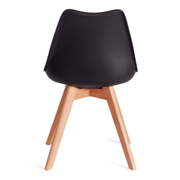 Стул TULIP (mod. 73-1) дерево/пластик/экокожа, 47,5x55x80 см, черный фото № 4