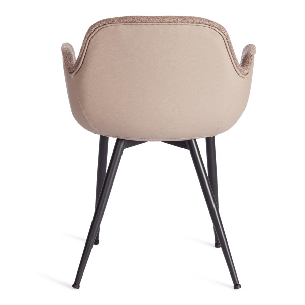 Стул VALENTINO (mod. PC45-2) металл/экокожа/ткань, 55 х 58 х 81 см, Brown (коричневый)/чёрный фото № 4