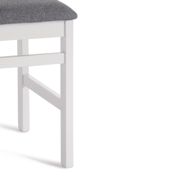 Стул ROSARIO Многослойная фанера, 39 х 39 х 99 см, white, ткань тёмно-серая (150) разобранный фото № 9