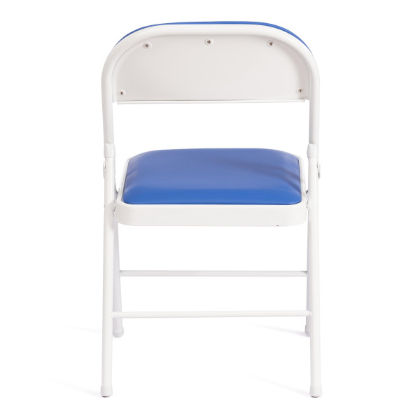 Стул складной FOLDER (mod. 3022G) каркас: металл, сиденье/спинка: экокожа, 46.5 х 47.5 х 79 см, blue (синий) / white (белый) фото № 4