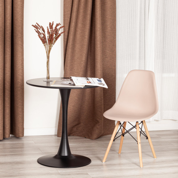 Стул CINDY (EAMES) (mod. 001) дерево бук/металл/сиденье пластик, 51x46x82см, бежевый / beige фото № 9