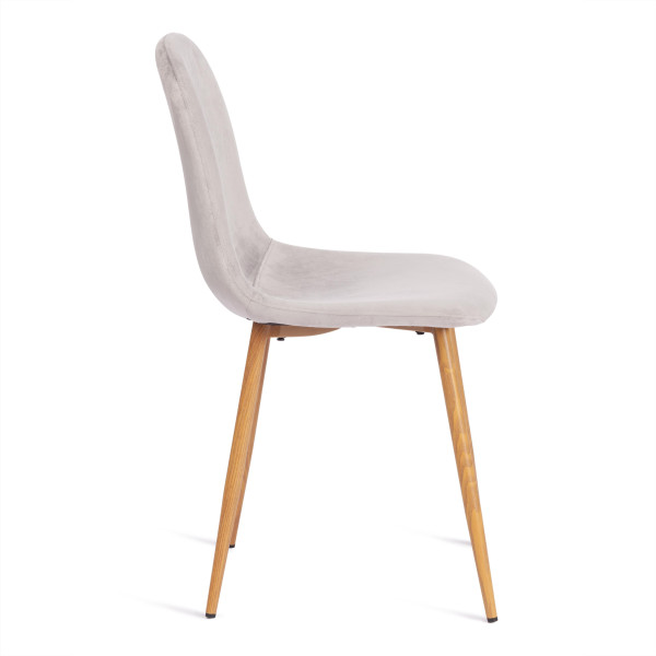 Стул BREEZE (mod. 4724) вельвет/металл, 44 х 53 х 87 см, Light grey (светло-серый) HLR14 / натуральный фото № 2