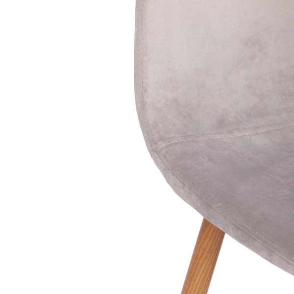 Стул BREEZE (mod. 4724) вельвет/металл, 44 х 53 х 87 см, Light grey (светло-серый) HLR14 / натуральный фото № 6