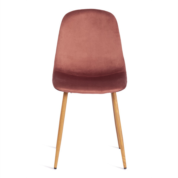 Стул BREEZE (mod. 4724) вельвет/металл, 44 х 53 х 87 см, Coral (коралловый) HLR44 / натуральный фото № 5