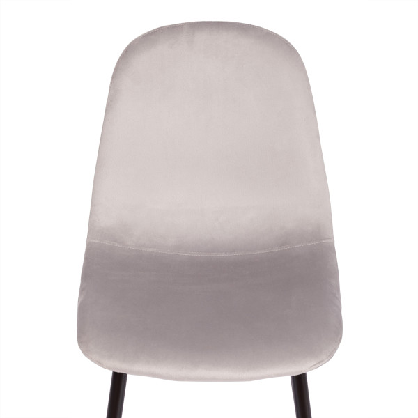 Стул BREEZE (mod. 4724) вельвет/металл, 44 х 53 х 87 см, Light grey (светло-серый) HLR14 / черный фото № 8