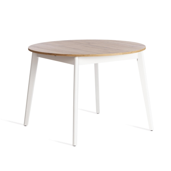 Стол обеденный SVELTO ДСП, 105 х 105 (140) х 74.5 см, Дуб Вотан/белый фото № 3