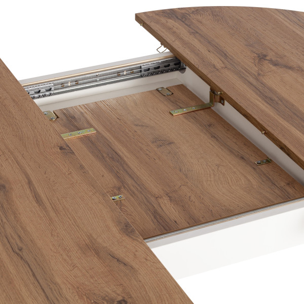 Стол обеденный SVELTO ДСП, 105 х 105 (140) х 74.5 см, Дуб Вотан/белый фото № 9