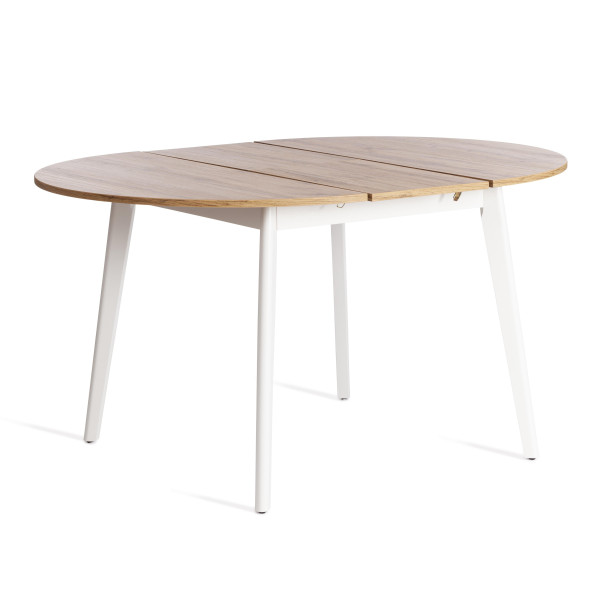 Стол обеденный SVELTO ДСП, 105 х 105 (140) х 74.5 см, Дуб Вотан/белый фото № 7