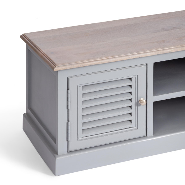 TV тумба Secret De Maison BRIGHTON ( mod.DA-2141 ) дерево акации/МДФ, 133х45х45 см, Antique grey/grey wash фото № 5
