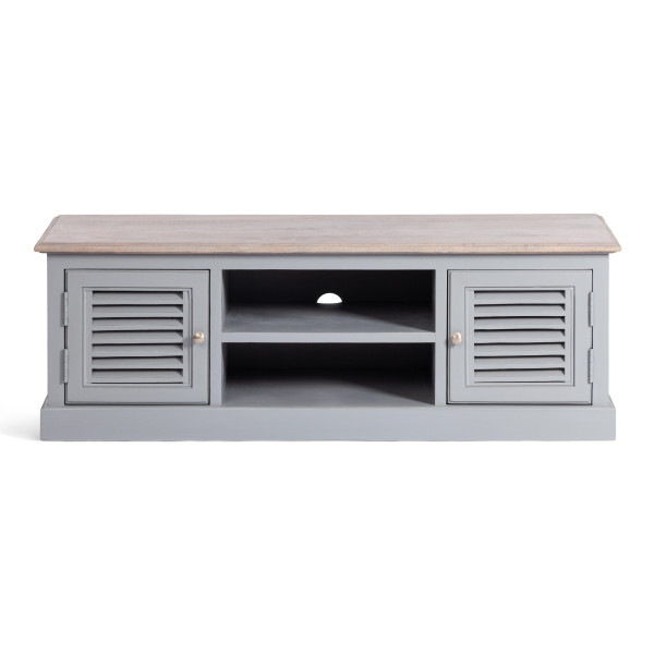 TV тумба Secret De Maison BRIGHTON ( mod.DA-2141 ) дерево акации/МДФ, 133х45х45 см, Antique grey/grey wash фото № 4