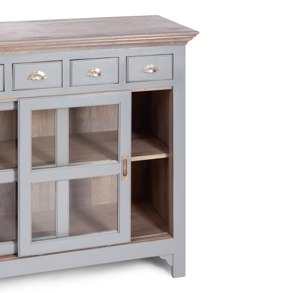 Комод Secret De Maison BRIGHTON ( mod.OD-003 ) дерево акации/дерево манго/МДФ, 102х50х100 см, Antique grey/grey wash фото № 6