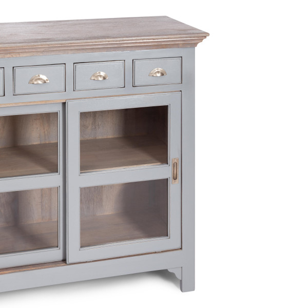 Комод Secret De Maison BRIGHTON ( mod.OD-003 ) дерево акации/дерево манго/МДФ, 102х50х100 см, Antique grey/grey wash фото № 5